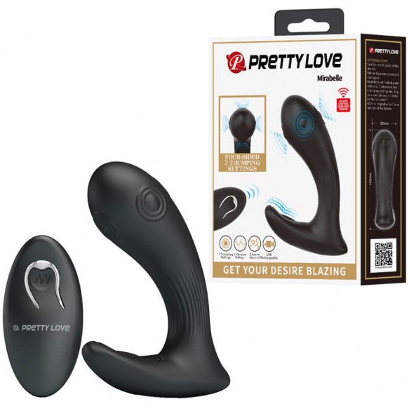 PRETTY LOVE - Mirabelle Wireless Remote-Controlled Vibration Wearable (Chargeable - Black)